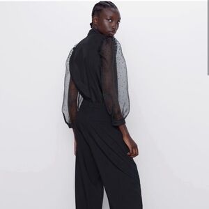 Zara Organza Sleeves Shirt/Blouse